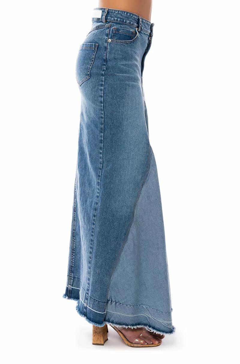 ADDED FLARE FRONT PLEAT MAXI SKIRT - Image 5