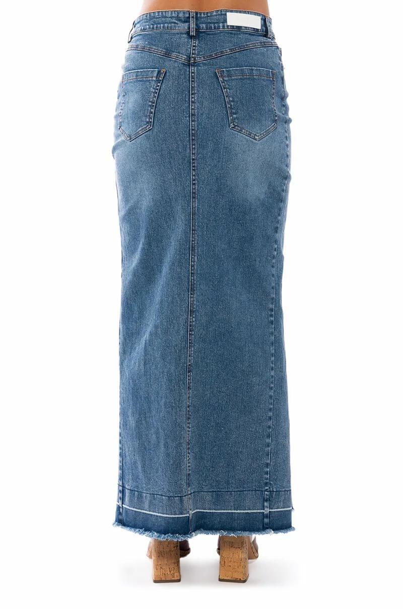 ADDED FLARE FRONT PLEAT MAXI SKIRT - Image 6