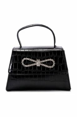ALL NIGHT TOP HANDLE CROC EMBELLISHED BAG