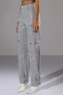 AMMO BONNE SOIREE RHINESTONE CARGO PANTS