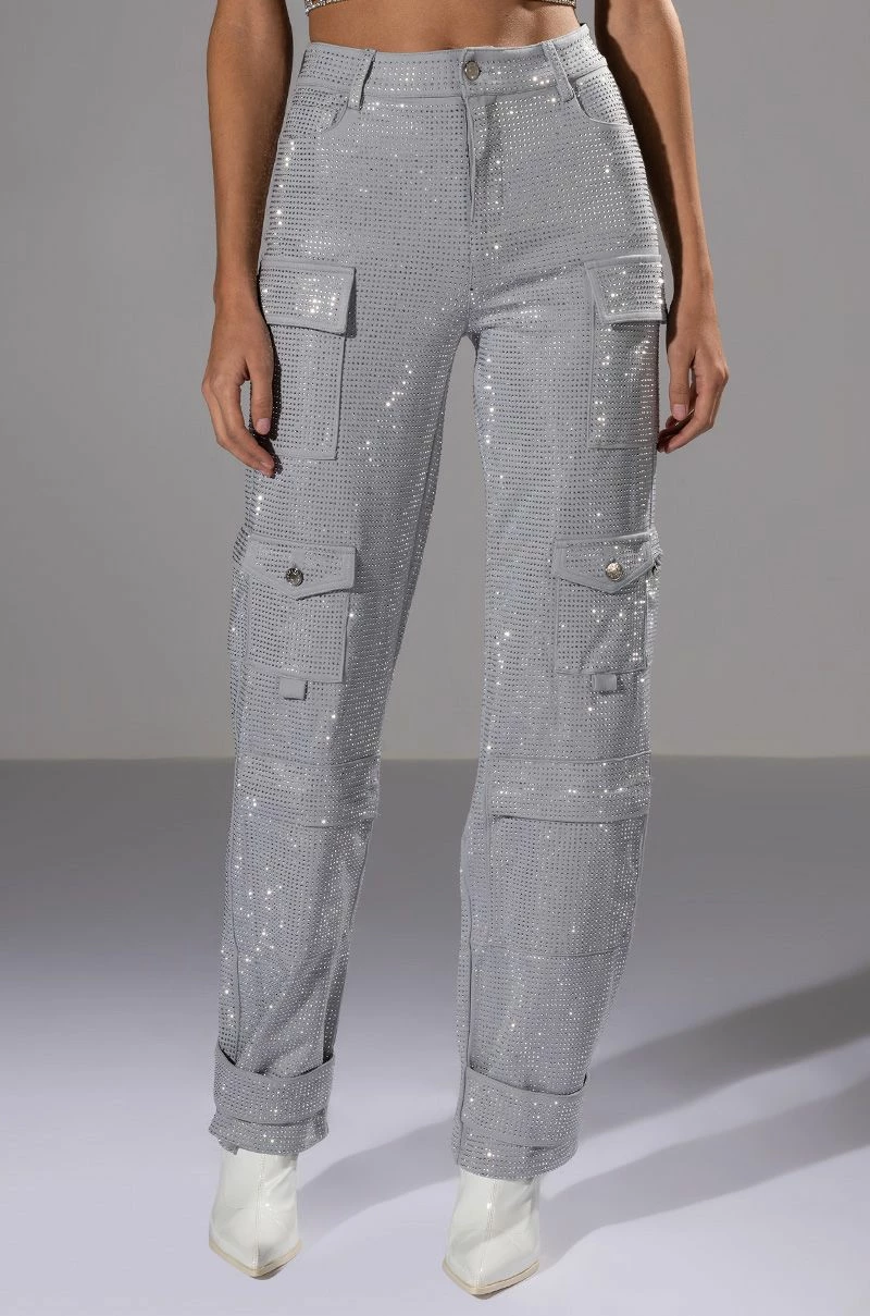 AMMO BONNE SOIREE RHINESTONE CARGO PANTS - Image 2