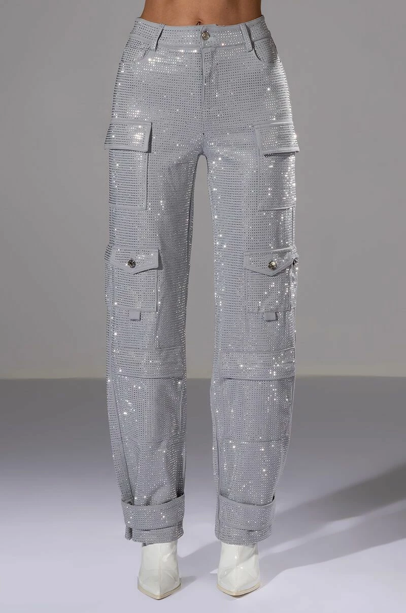 AMMO BONNE SOIREE RHINESTONE CARGO PANTS - Image 4