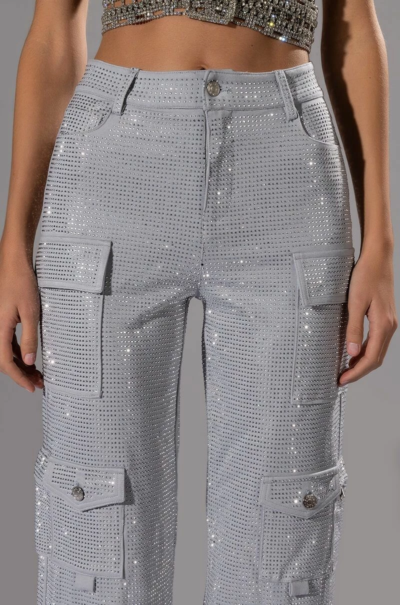 AMMO BONNE SOIREE RHINESTONE CARGO PANTS - Image 7