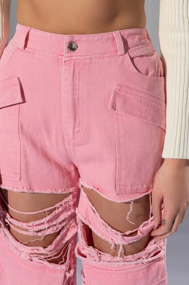 BESTIES FAVORITE DISTRESSED CARGO PANTS - Image 8