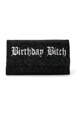 BIRTHDAY BITCH BEADED CLUTCH