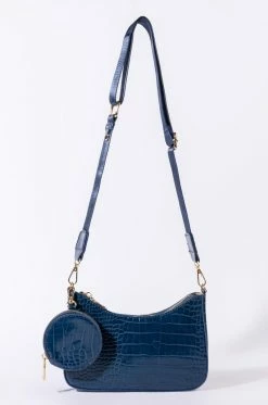 BLUE DREAMS CROC BAGUETTE PURSE SET