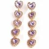 BOTTOM OF MY HEART RHINESTONE GEM DROP EARRINGS