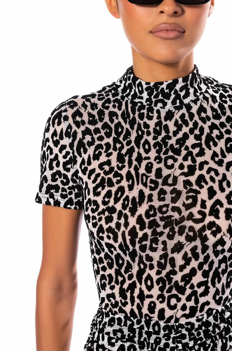 CANT BE TAMED SHORT SLEEVE MOCK NECK BODYSUIT - Image 11