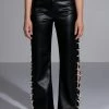 COVERED IN ICE FAUX LEATHER RHINESTONE PANT