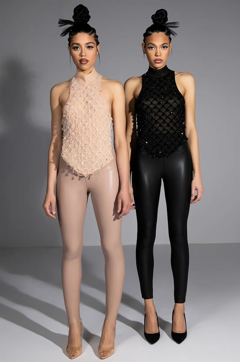 DATE NIGHT BEADED CROP TOP - Image 4