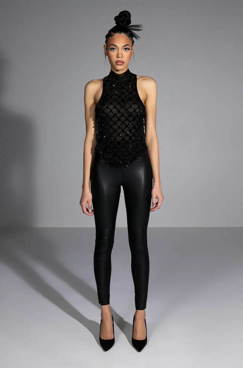 DATE NIGHT BEADED CROP TOP - Image 7