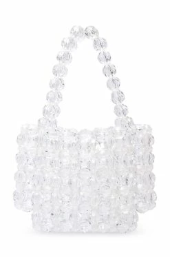 ENCHANTED BEADED BAG IN CLEAR