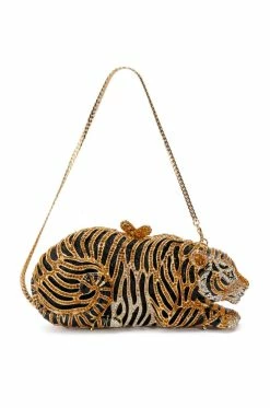 EYE OF THE TIGER RHINESTONE CLUTCH