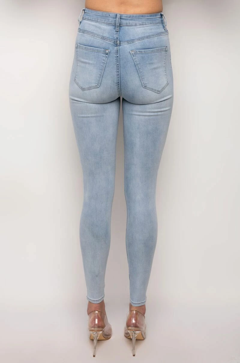 FLEX-FIT EXTREME STRETCH HIGH WAISTED DISTRESSED SKINNY JEANS - Image 7