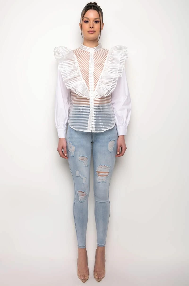 FLEX-FIT EXTREME STRETCH HIGH WAISTED DISTRESSED SKINNY JEANS - Image 9