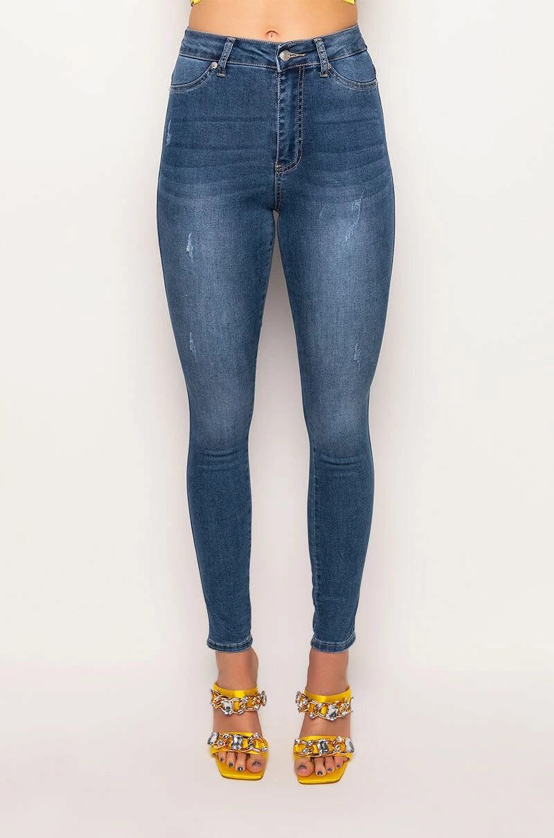 FLEX-FIT HIGH WAISTED SUPER STRETCHY SKINNY JEANS - Image 5