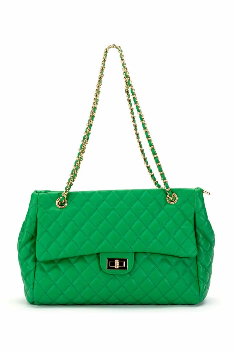 FOUR LEAF CLOVER QUILTED PURSE