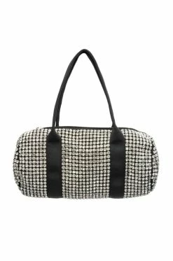 FTW RHINESTONE CYLINDER PURSE