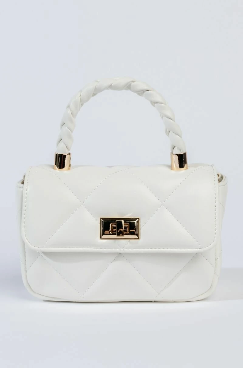 GOOD AS HELL PEARL WHITE QUILTED BAG