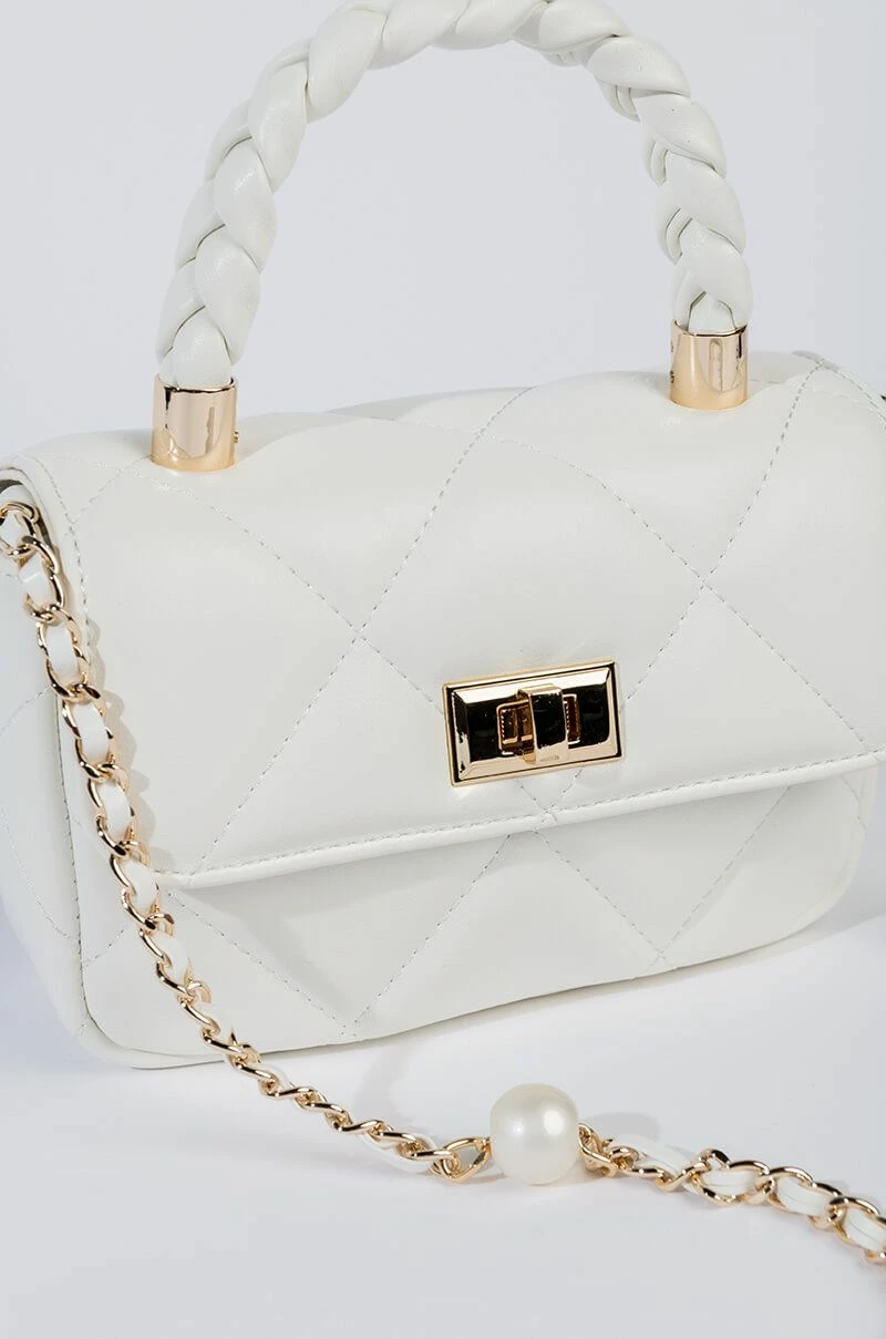 GOOD AS HELL PEARL WHITE QUILTED BAG - Image 3