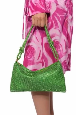 GREEN WITH ENVY EMBELLISHED EVENING BAG