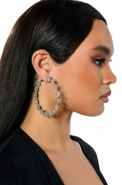 HERE COMES TROUBLE EMBELLISHED HOOPS