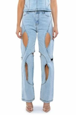 JUMP AROUND CUTOUT RELAXED FIT JEANS