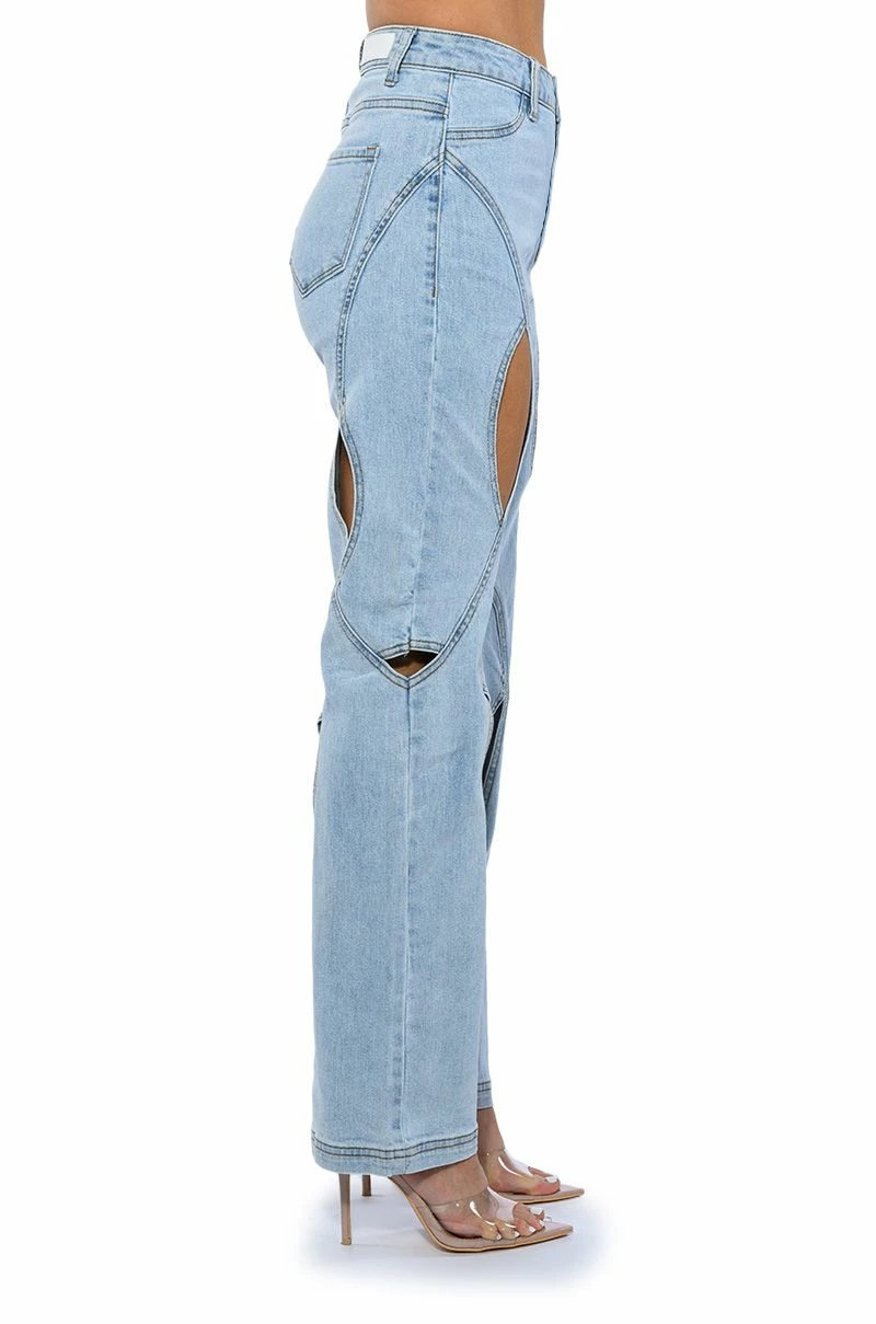 JUMP AROUND CUTOUT RELAXED FIT JEANS - Image 4