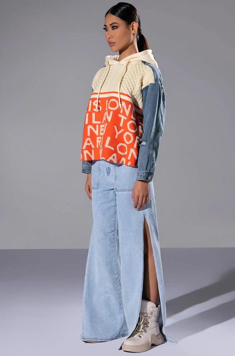 LASTING LOVER HIGH RISE SIDE SLIT JEANS - Image 3