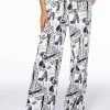 LEGENDARY NEWSPAPER PRINT WIDE LEG TROUSER