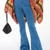 LENA SUPER HIGH RISE FLARE DENIM PANTS
