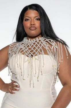 LIZBETH PEARL BODY CHAIN