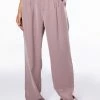 LOGAN WIDE LEG TROUSER IN TAUPE