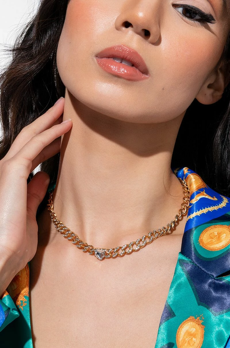 LOVE IS IN THE AIR BLING HEART NECKLACE - Image 5