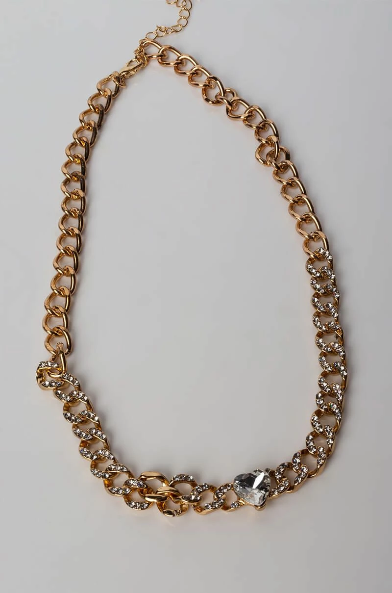 LOVE IS IN THE AIR BLING HEART NECKLACE - Image 2