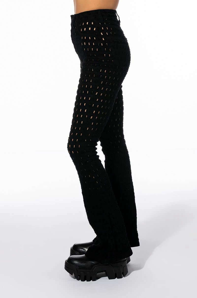 MAKE YOU WANT MORE DISTRESSED FLARE JEANS - Image 5