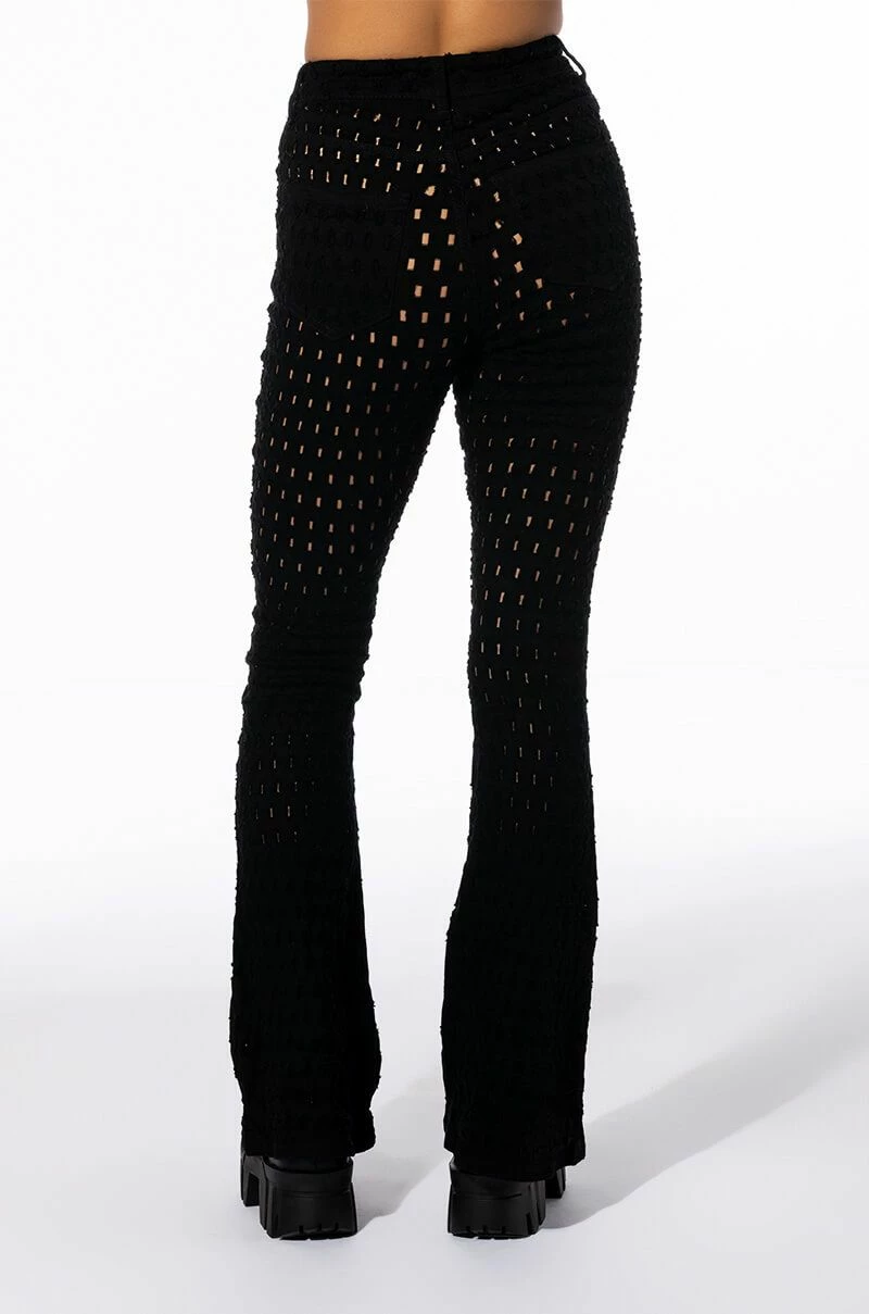 MAKE YOU WANT MORE DISTRESSED FLARE JEANS - Image 6