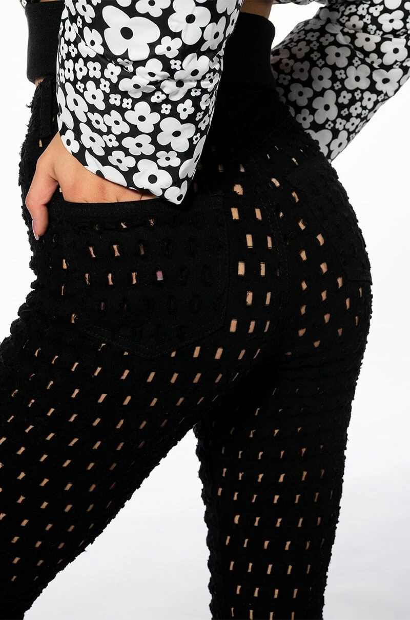 MAKE YOU WANT MORE DISTRESSED FLARE JEANS - Image 7