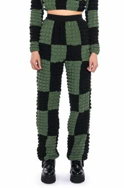 MET YOU IN SAN FRANCISCO COLORBLOCK PUFF WIDE LEG PANT