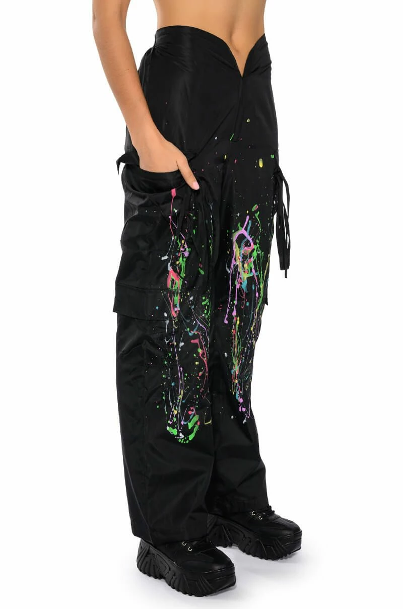 MY TIME PAINTED WIDE LEG PANTS - Image 2