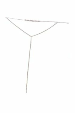 DUCHESS RHINESTONE LARIAT CHOKER NECKLACE