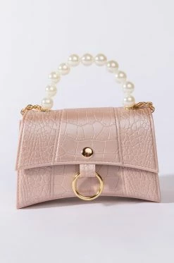 NOT A WHILE CROCODILE BEIGE MINI BAG