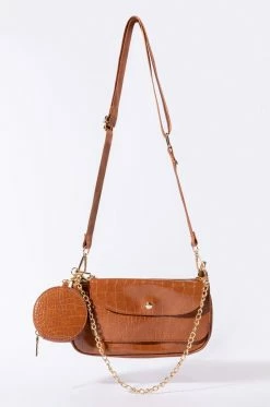 ON PERIODT CROC RUST BAGUETTE