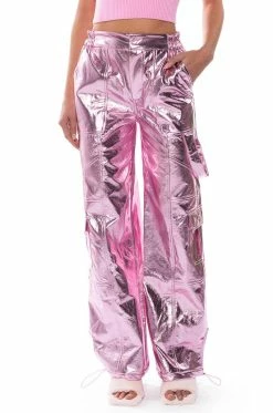 OUT OF THIS WORLD METALLIC CARGO PANTS