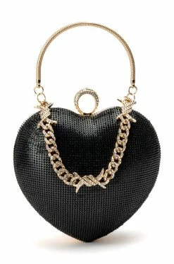 PROTECTED HEART BLACK PURSE