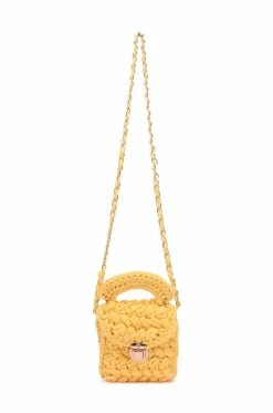 RHEBEKKA WOVEN BAG IN YELLOW