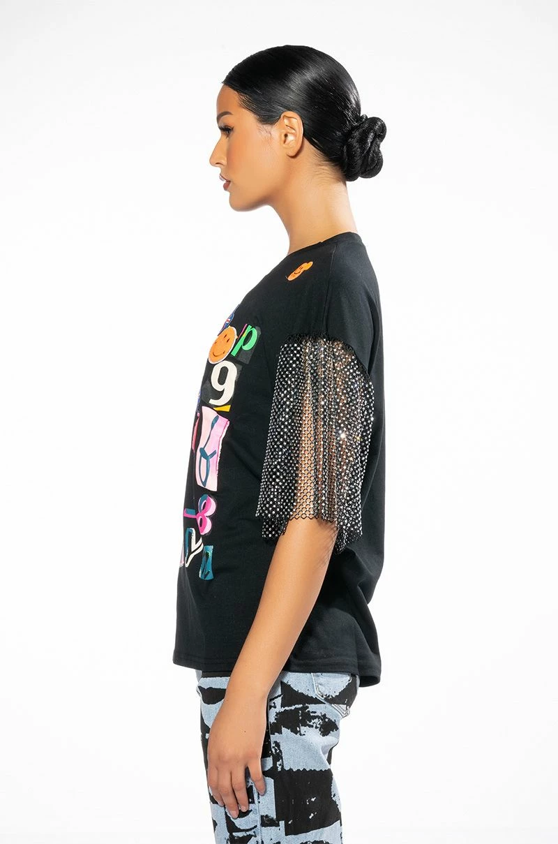 SCRAPBOOK RHINESTONE SLEEVES TSHIRT - Image 4