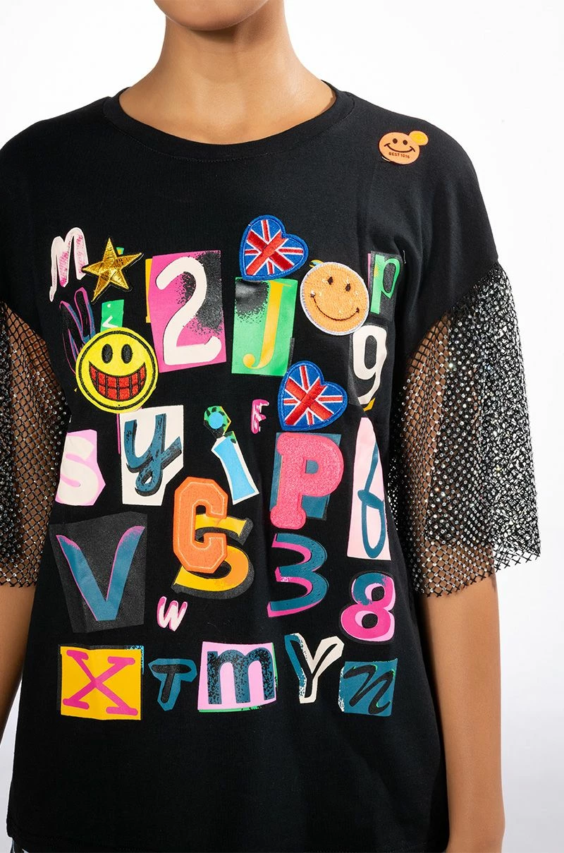 SCRAPBOOK RHINESTONE SLEEVES TSHIRT - Image 6