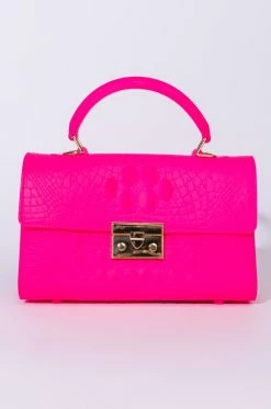 SEE YA LATER ALLIGATOR MED FUCHSIA BAG