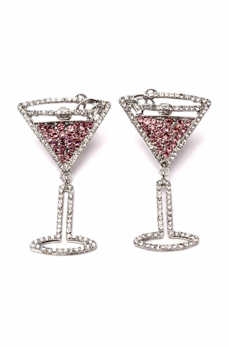 SHAKEN NOT STIRRED EMBELLISHED EARRINGS